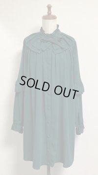 【Sale50％オフ】長袖ロングブラウス【グリーン】