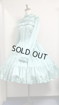 【Sale30％オフ】小公女ドレス長袖ジャストウエスト【ミント】