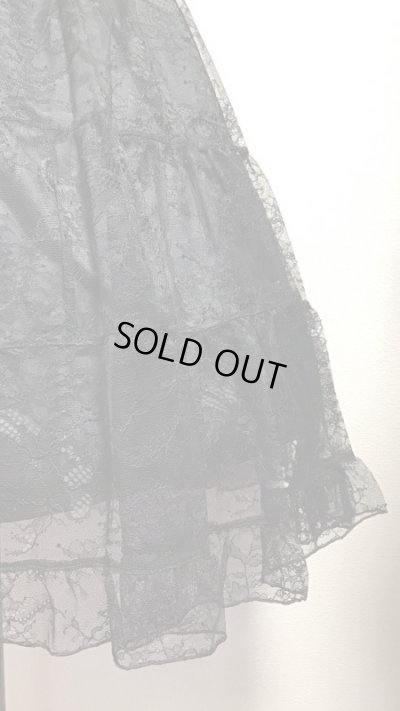 画像2: 【Sale50％オフ】レースロマンチカスカート（ミディアム丈）【ブラック】