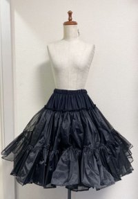 【受注商品・KUROOBI】ボリューム遮熱パニエ【58cm丈・黒】