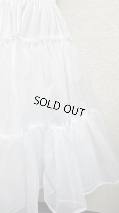 画像2: 【受注商品・KUROOBI】１枚仕立ての遮熱パニエ【58cm丈・白】