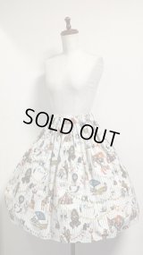 ハンドメイドギャザースカート【サーカス柄・54丈】