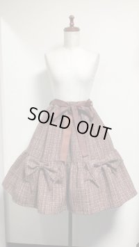 【Sale50％オフ】レディツイードスカート【茶】