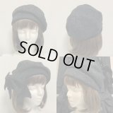 【Sale50％オフ】レディツイードベレー帽【黒】