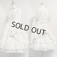 【ラスト１点！】【ドレス＋ペチコート】アンティークドールドレスセット【生成×生成フリル】