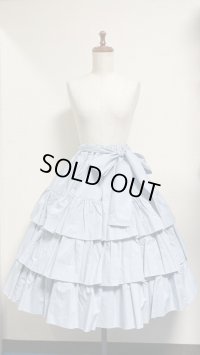 ミルフィーユフリルスカート（レギュラー丈65cm）【ブルーグレー】