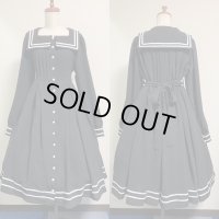 スクエアタックセーラーワンピース【黒】
