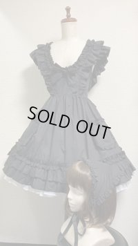 【Sale50％オフ】エプロンドレス+バブーシュカセット【黒】