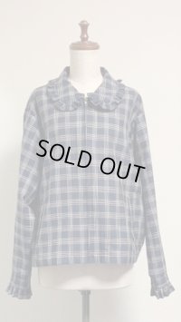【Sale50％オフ】ガーリィスウィングトップ【紺チェック】
