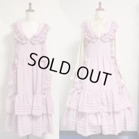 シフォンミルフィーユフリルドレス【ピンク】