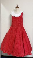 画像7: 衿付きサーキュラードレス【赤水玉】