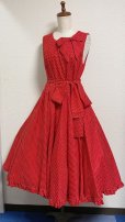 画像5: 衿付きサーキュラードレス【赤水玉】