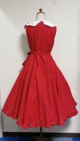 画像3: 衿付きサーキュラードレス【赤水玉】 (3)