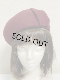 リボンフェルトベレー帽【ボルドー】