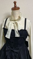 画像8: 胸ギャザージャンパースカート【黒】 (8)
