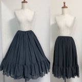 【portion】シフォンペチコート【黒・丈3種類】