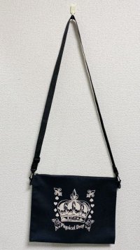 王冠柄プリントサコッシュB