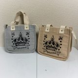 王冠柄プリント保冷トートバッグ【２色展開】