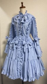 スタンドカラープリンセスドレス【水色】