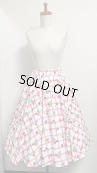 サーキュラーSK【いちご柄ピンク系・65cm丈】