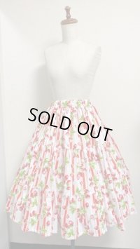 3段ティアードSK【いちご柄赤系・65cm丈】
