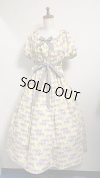 1デイリーシャーリングワンピース【毒紫カニ柄・118cm丈】