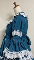 画像4: ノスタルジックプリンセスドレス【ブルーグリーン×白レース・プラスサイズ】