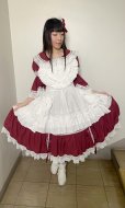 画像11: ノスタルジックプリンセスドレス【ボルドー×白レース・レギュラーサイズ】