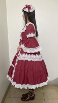 画像8: ノスタルジックプリンセスドレス【ボルドー×白レース・レギュラーサイズ】