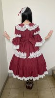 画像9: ノスタルジックプリンセスドレス【ボルドー×白レース・レギュラーサイズ】