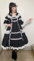 画像10: 円形ヘッドドレス【黒×白レース】