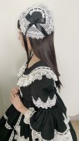 画像8: 円形ヘッドドレス【黒×白レース】