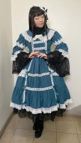 画像14: ノスタルジックプリンセスドレス【ブルーグリーン×白レース・レギュラーサイズ】
