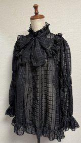 ミルフィーユブラウス【ポリエステル素材・黒】