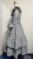 画像4: ミルフィーユフリルドレス【黒白ストライプ】