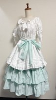 画像7: ミルフィーユフリルスカート（レギュラー丈65cm）【ミントストライプ】