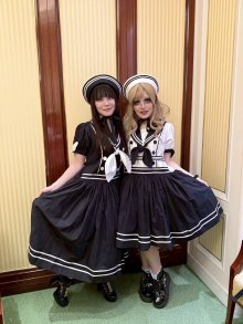他の写真2: ノスタルジックセーラーワンピース【プラスサイズ・コンビ色・丈2種類】