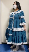 画像13: ノスタルジックプリンセスドレス【ブルーグリーン×白レース・プラスサイズ】