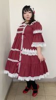 画像10: ノスタルジックプリンセスドレス【ボルドー×白レース・プラスサイズ】