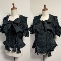 サマーホリデーブラウス【黒・2サイズ展開】