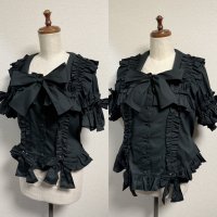 サマーホリデーブラウス【黒・2サイズ展開】