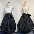 ティアードスカート【黒・2サイズ展開】