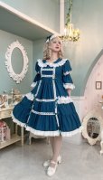 画像7: ノスタルジックプリンセスドレス【ブルーグリーン×白レース・プラスサイズ】