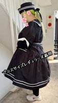 画像4: ノスタルジックセーラーワンピース【プラスサイズ・黒・丈2種類】