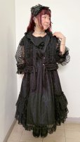 画像18: シャーリングジャンパースカート【黒レース】