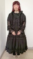 画像15: フードオーバーブラウス【ストライプ・黒】