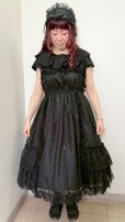 画像17: シャーリングジャンパースカート【黒レース】