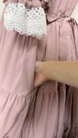 画像7: レース衿付きティアードOP【ピンク】