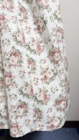 画像2: ハンドメイドギャザースカート【花柄・白系65cm丈】 (2)