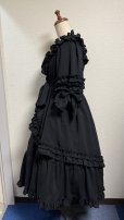 画像4: 半袖シャーリングドレス【黒】
